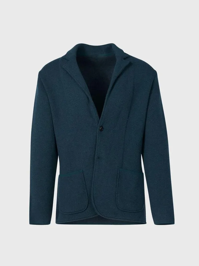 Outerwear Mens Paul Stuart Wool Twill Knit Jacket Forest Green