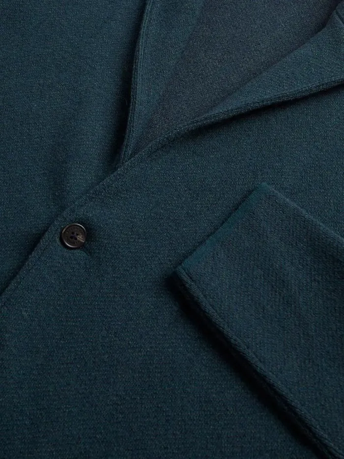 Outerwear Mens Paul Stuart Wool Twill Knit Jacket Forest Green