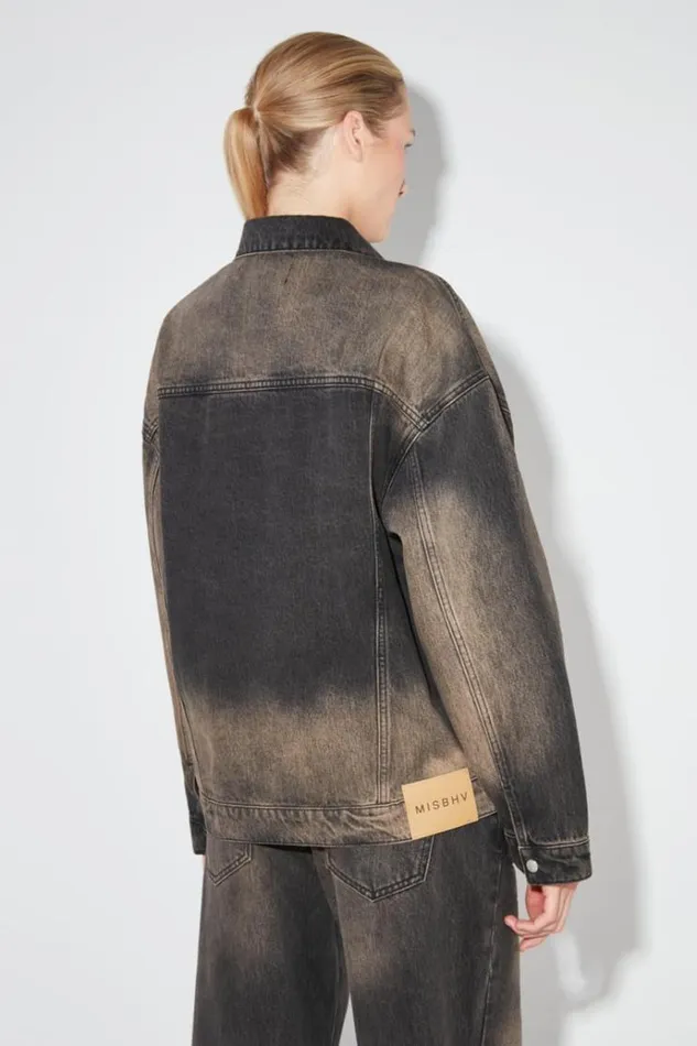 Outerwear Women MISBHV 2000 Denim Trucker Jacket Blackbrown