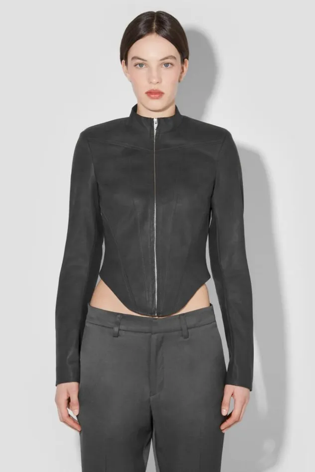 Outerwear Women MISBHV Faded Faux Leather Jacket Black