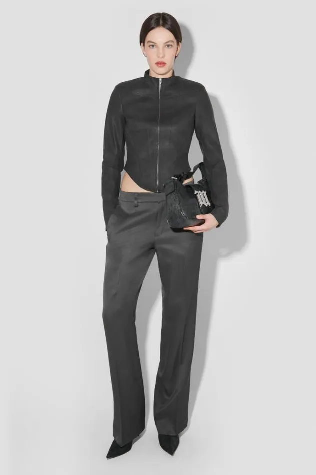 Outerwear Women MISBHV Faded Faux Leather Jacket Black