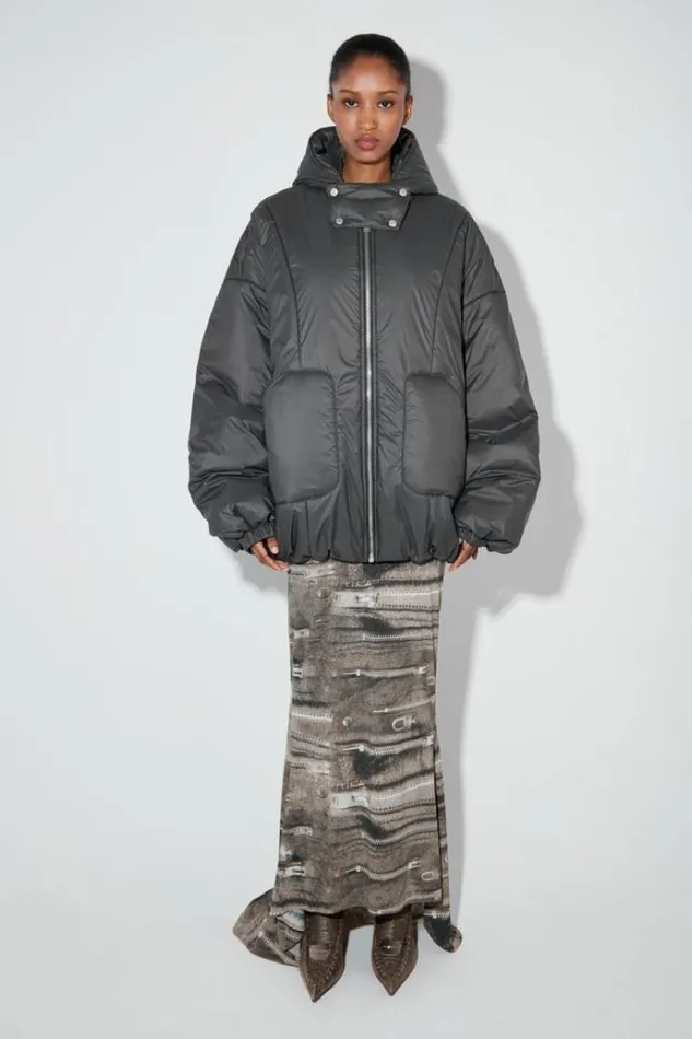 Outerwear Women MISBHV Ultra Fine Nylon Sculptural Puffer Space Grey