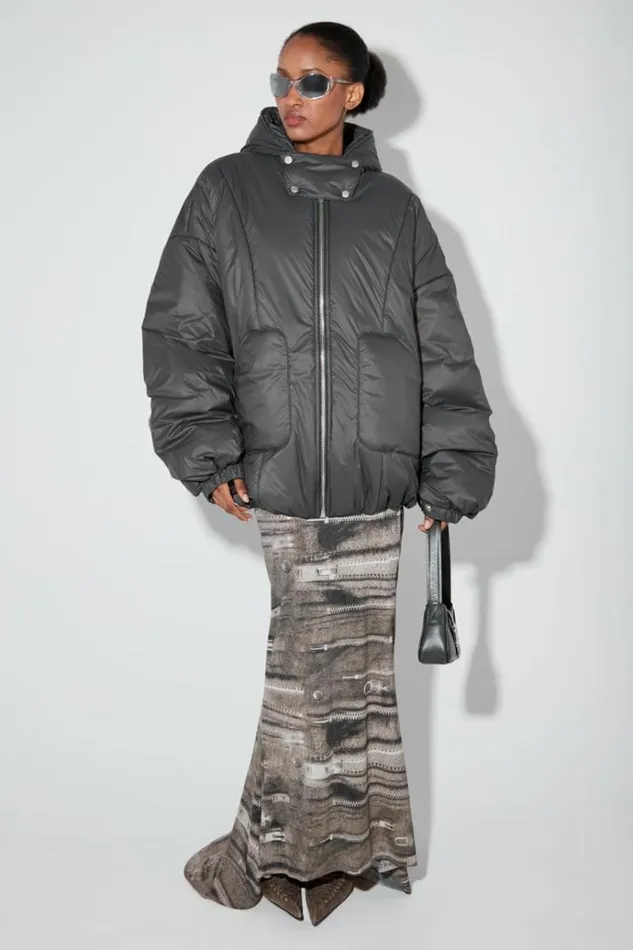 Outerwear Women MISBHV Ultra Fine Nylon Sculptural Puffer Space Grey