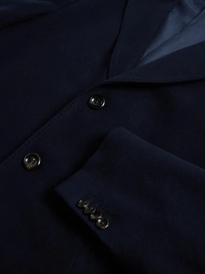 Overcoats Mens Paul Stuart Soft Wool Overcoat Navy
