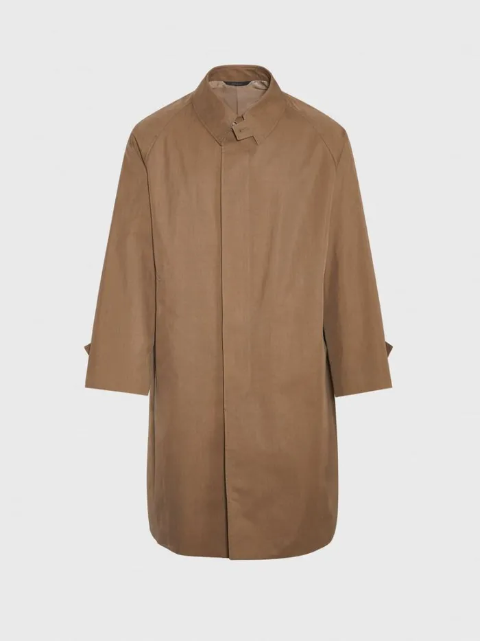 Overcoats Mens Paul Stuart Tan ALine Rain Coat Tan