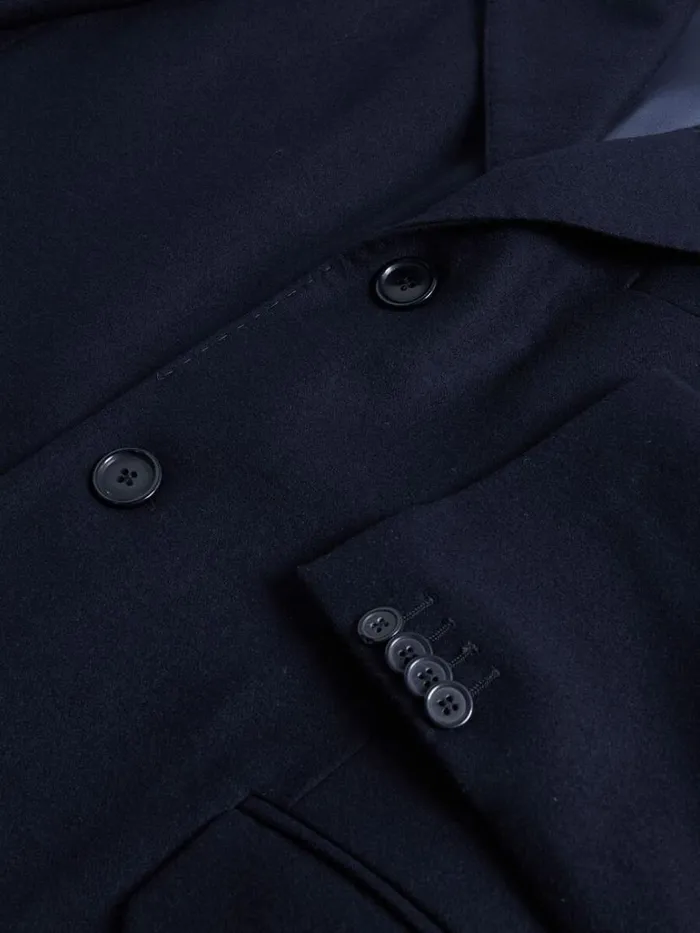 Overcoats Mens Paul Stuart Wool and Cashmere Chesterfield Coat Navy