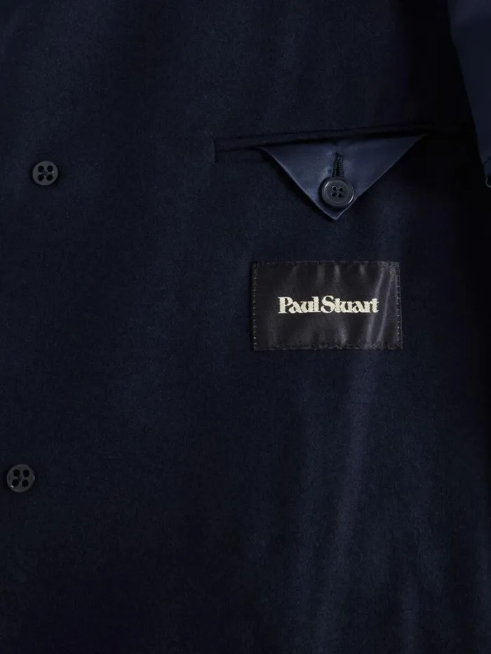 Overcoats Mens Paul Stuart Wool and Cashmere Chesterfield Coat Navy