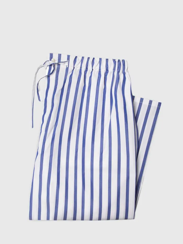 Pajamas and Loungewear Mens Paul Stuart Stripe Cotton Pant Blue