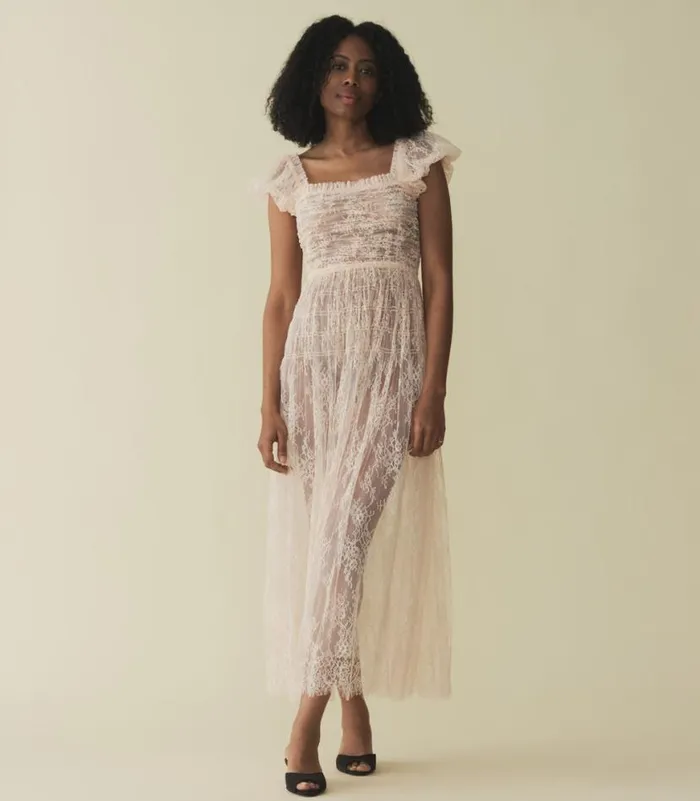 PAMELINA DRESS Petunia Pink Lace Shop DEN Dresses