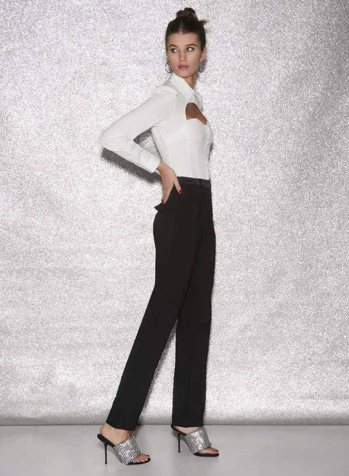 Pants Clothing Fleur Du Mal Crystal Cutout Pant Black