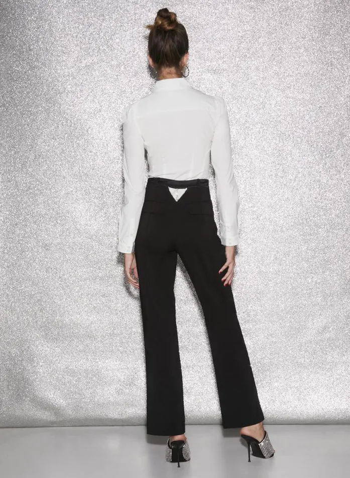 Pants Clothing Fleur Du Mal Crystal Cutout Pant Black