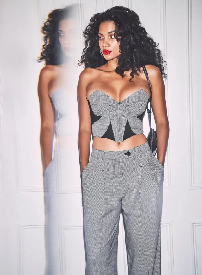 Pants Clothing Fleur Du Mal Relaxed Houndstooth Pant Mini Houndstooth