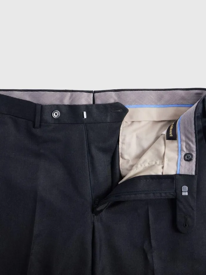 Pants Mens Paul Stuart All Year Wool Dress Trouser Charcoal