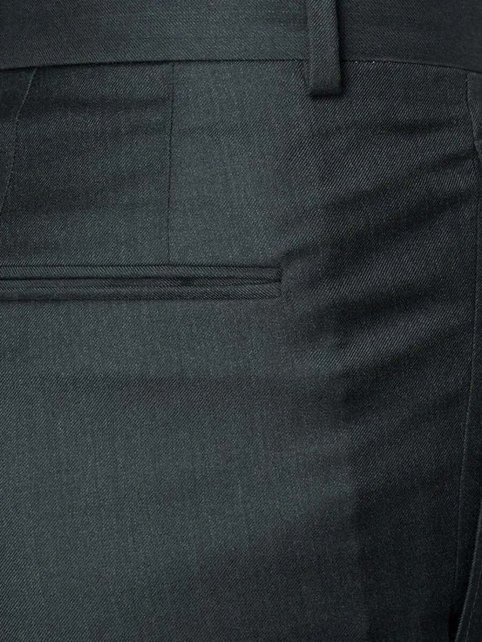 Pants Mens Paul Stuart Charcoal Super 110s Wool Pleated Trouser Char