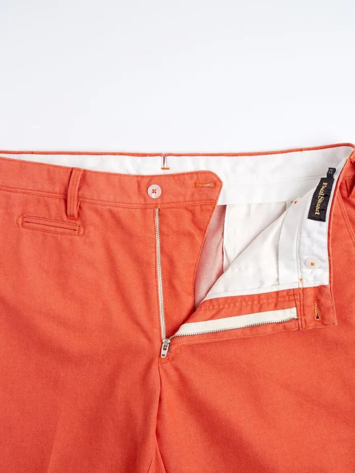 Pants Mens Paul Stuart Cotton Denim Plain Front Pant Orange Pants Mens Paul Stuart Cotton Denim Plain Front Pant Orange