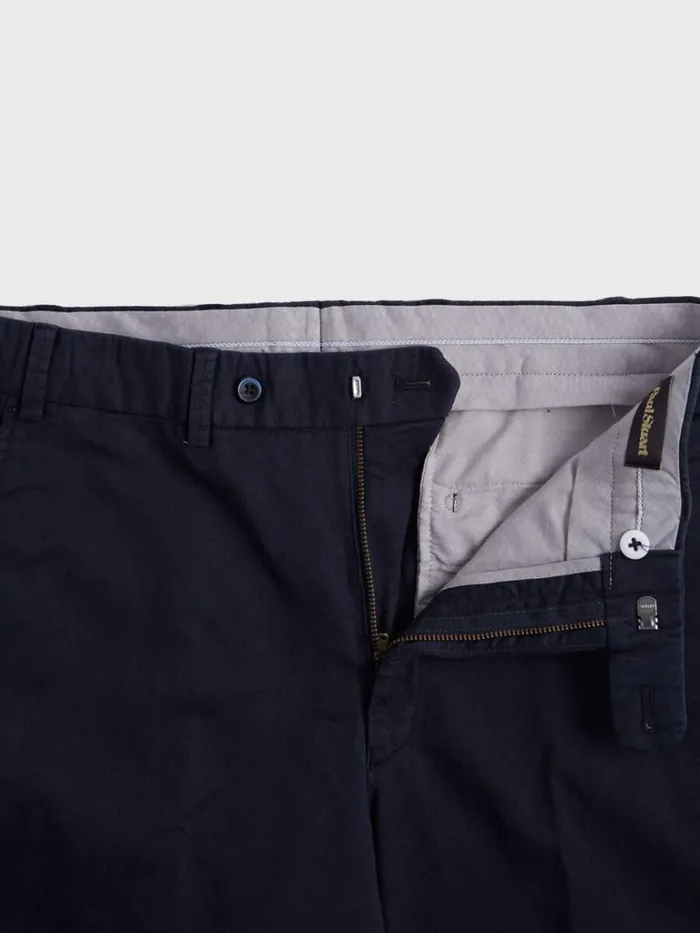 Pants Mens Paul Stuart Cotton Plain Front Newton Pant Navy