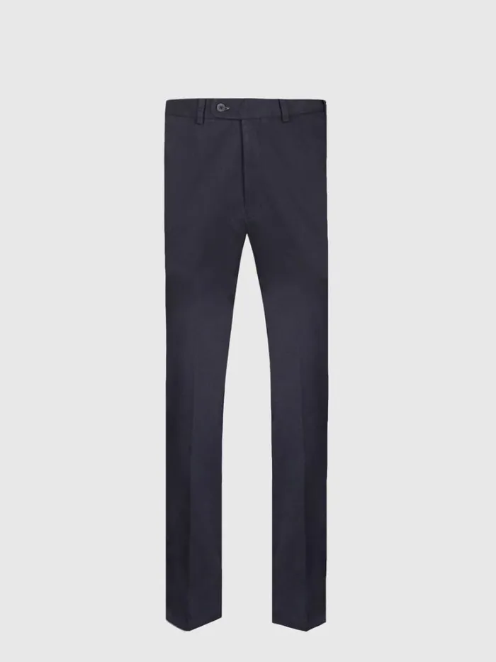 Pants Mens Paul Stuart Satin Cotton Stretch Washed Trousers Navy