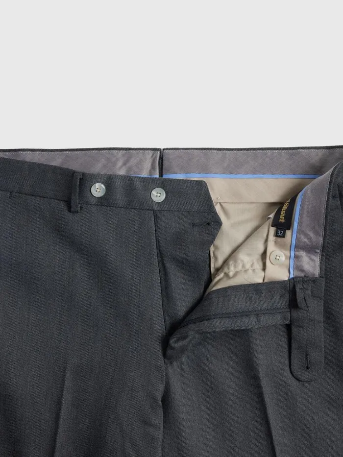 Pants Mens Paul Stuart Soft Wool Twill Trouser Charcoal