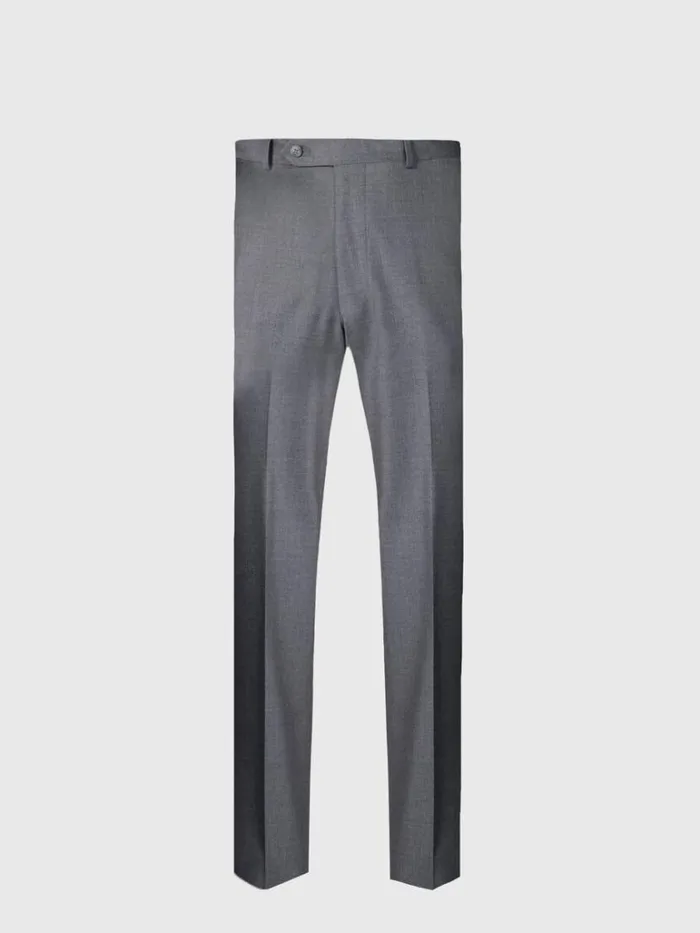 Pants Mens Paul Stuart Super 110s Wool Pleated Trouser Lt Grey