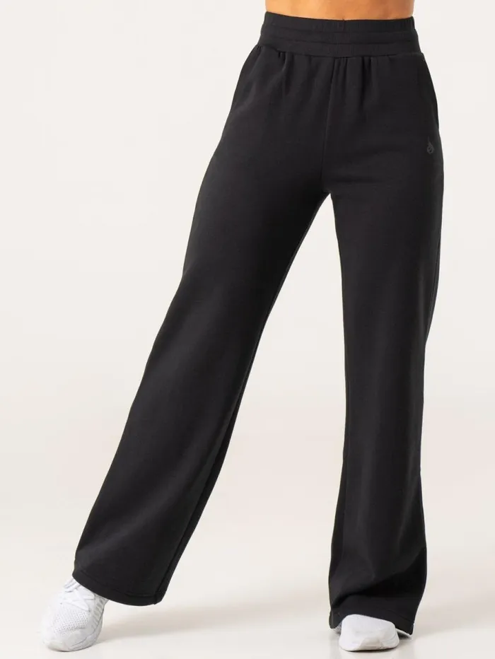 Pants Womens Ryderwear Wide Leg Track Pants Black