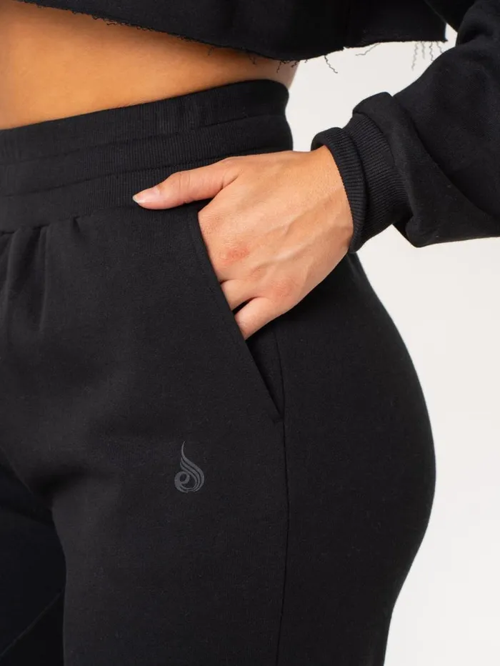 Pants Womens Ryderwear Wide Leg Track Pants Black