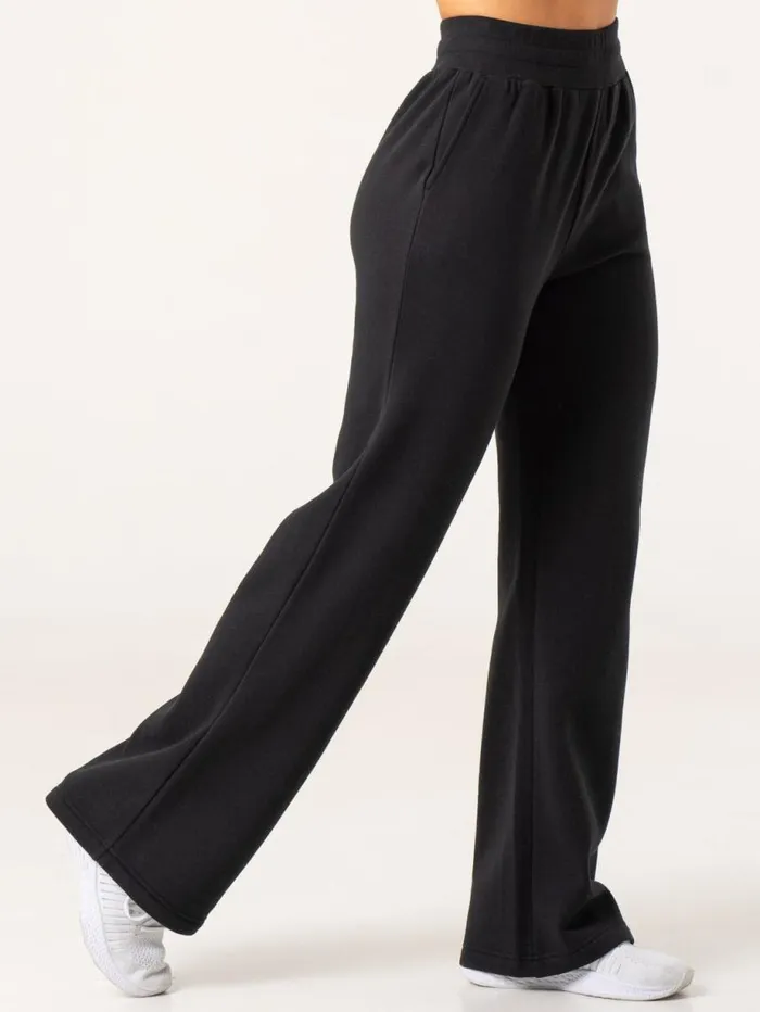 Pants Womens Ryderwear Wide Leg Track Pants Black