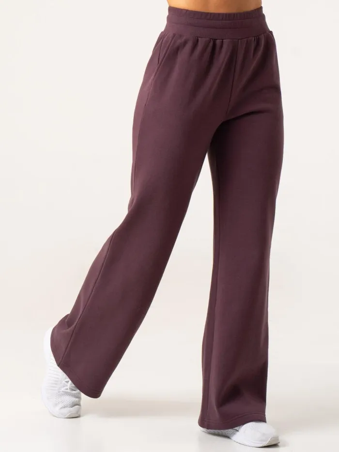 Pants Womens Ryderwear Wide Leg Track Pants Plum