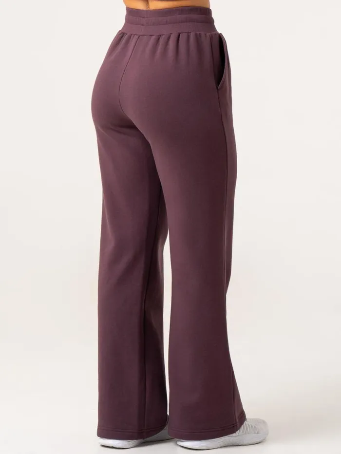 Pants Womens Ryderwear Wide Leg Track Pants Plum