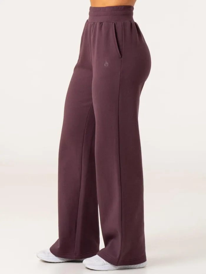 Pants Womens Ryderwear Wide Leg Track Pants Plum