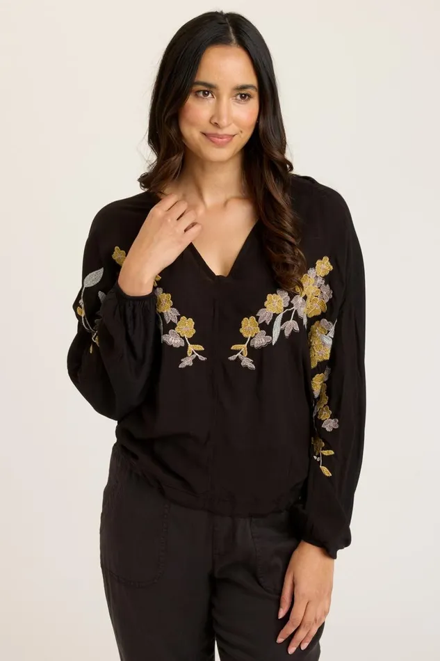Pernille VNeck Top Black Clothing XCVI ShirtsBlouses