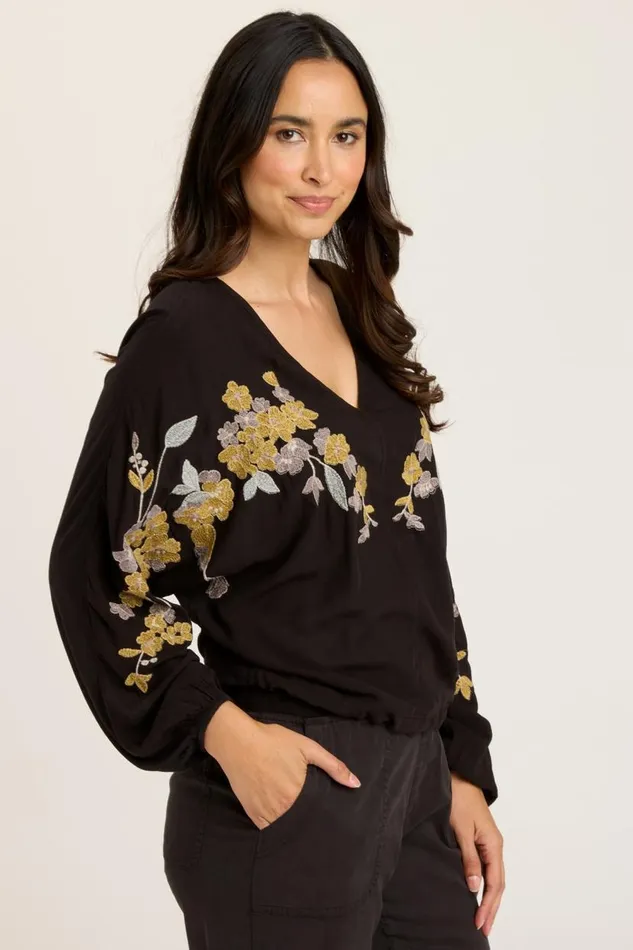 Pernille VNeck Top Black Clothing XCVI ShirtsBlouses