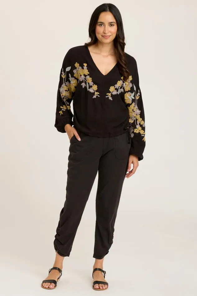 Pernille VNeck Top Black Clothing XCVI ShirtsBlouses