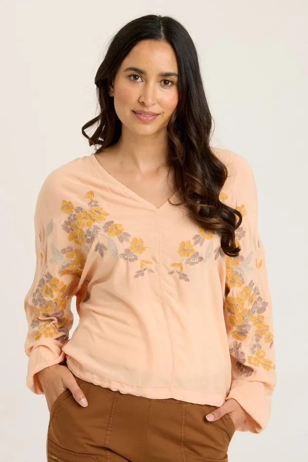 Pernille VNeck Top Firefly Pigment Clothing XCVI ShirtsBlouses