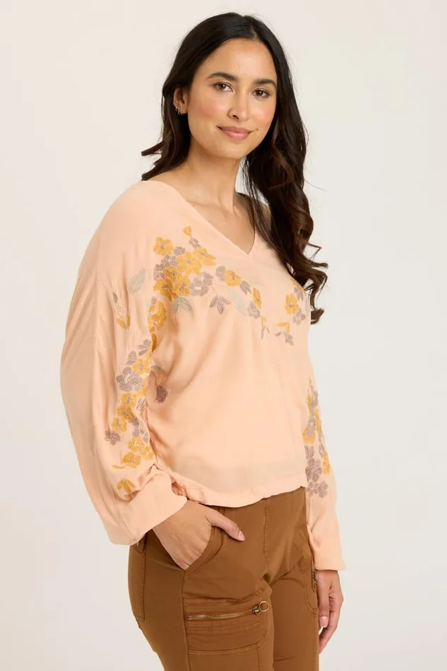 Pernille VNeck Top Firefly Pigment Clothing XCVI ShirtsBlouses
