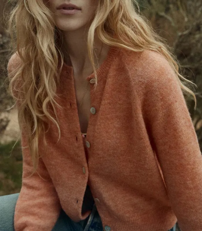 PETRA CARDIGAN Coral Shop DEN Knitwear