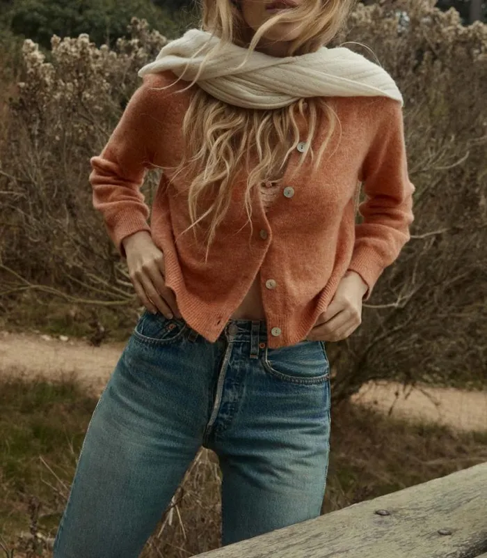 PETRA CARDIGAN Coral Shop DEN Knitwear