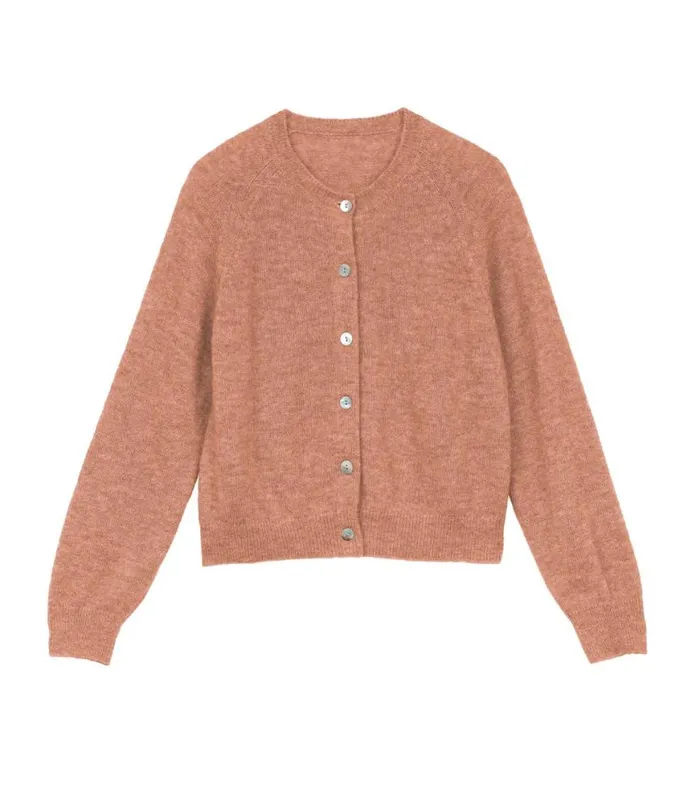 PETRA CARDIGAN Coral Shop DEN Knitwear