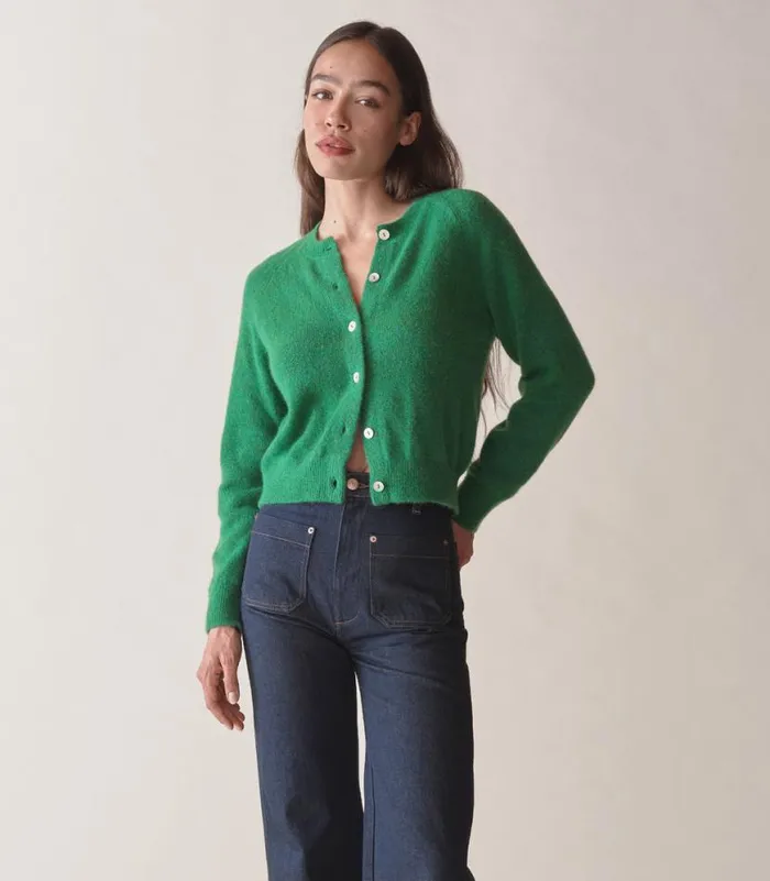 PETRA CARDIGAN Evergreen Shop DEN Knitwear