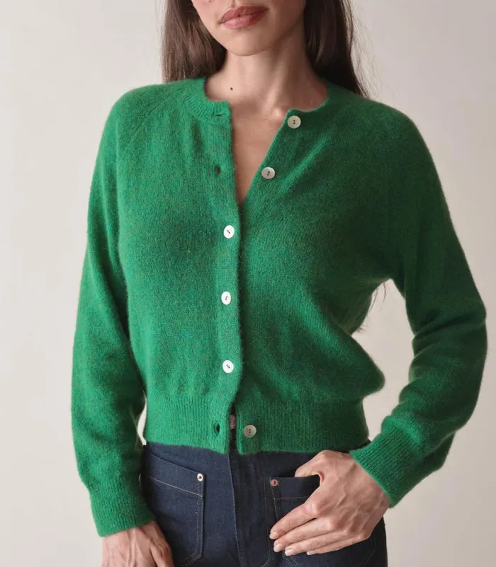 PETRA CARDIGAN Evergreen Shop DEN Knitwear