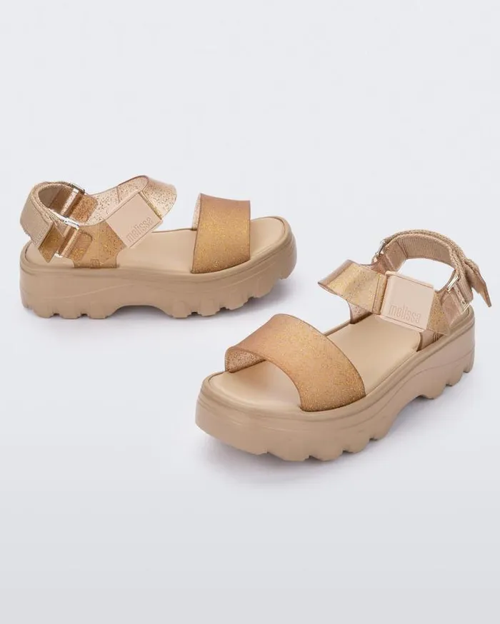 Platforms Women Melissa Kick Off Sandal Beigegold
