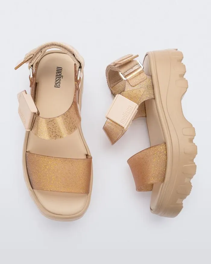 Platforms Women Melissa Kick Off Sandal Beigegold