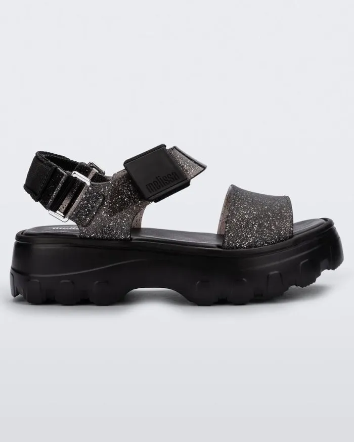 Platforms Women Melissa Kick Off Sandal Blackglitter Black