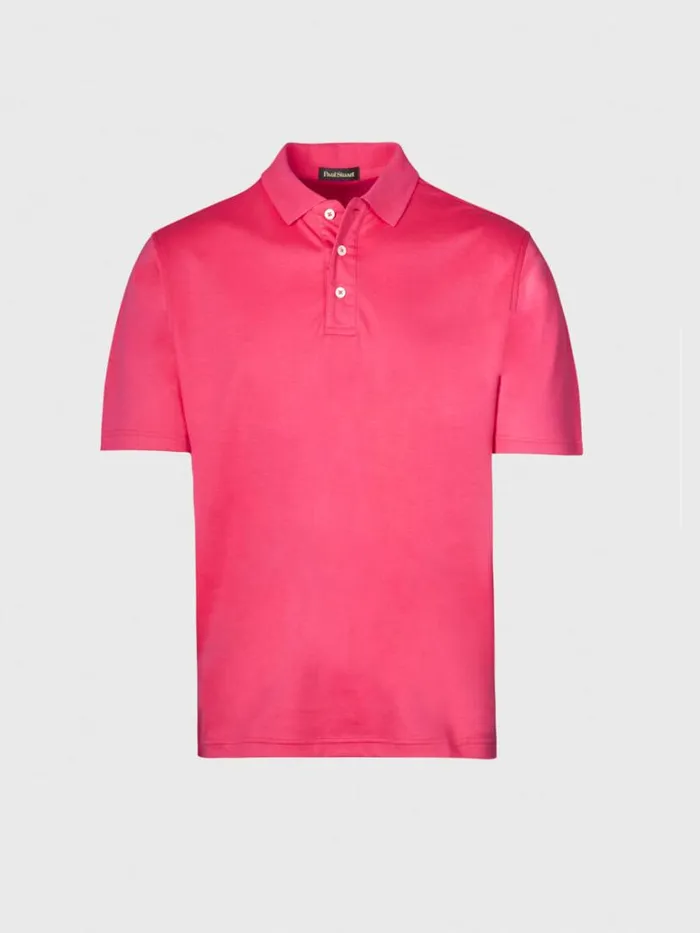 Polos and TShirts Mens Paul Stuart Interlock Polo Black