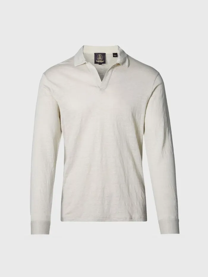 Polos and TShirts Mens Paul Stuart Linen Johnny Collar Long Sleeve Pullover Navy Polos and TShirts Mens Paul Stuart Linen Johnny Collar Long Sleeve Pullover Navy