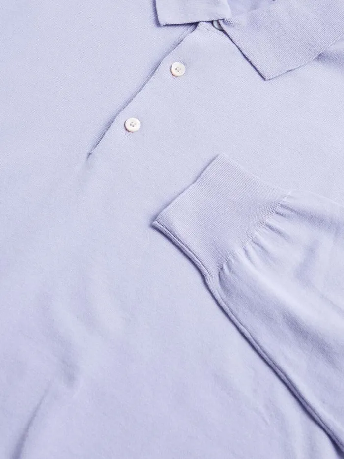 Polos and TShirts Mens Paul Stuart Long Sleeve Pima Cotton Polo Denim