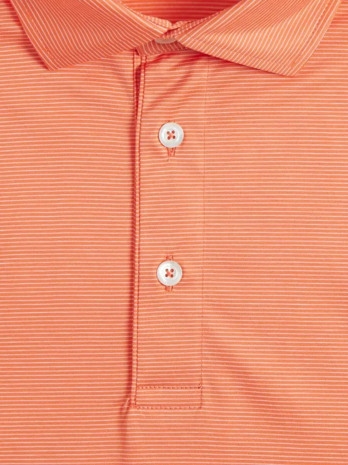 Polos and TShirts Mens Paul Stuart Mercerized Cotton Stripe Polo Dark Pink