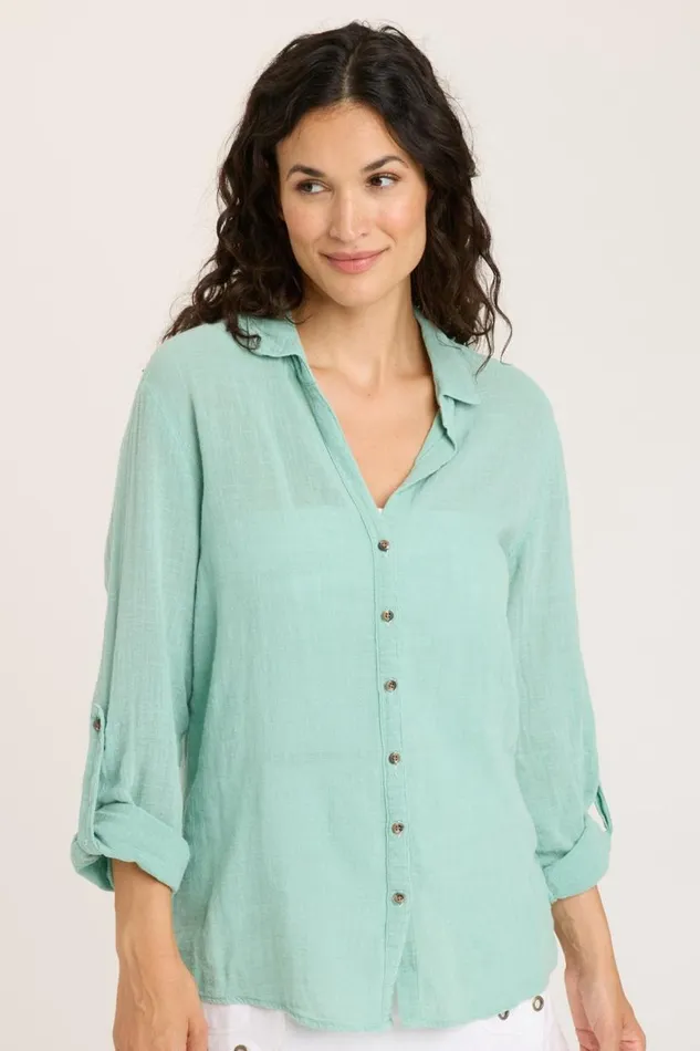 Porter Blouse Aquifer Pigment Clothing XCVI ShirtsBlouses