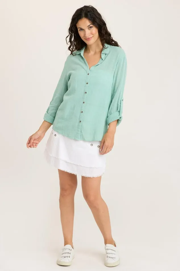 Porter Blouse Aquifer Pigment Clothing XCVI ShirtsBlouses