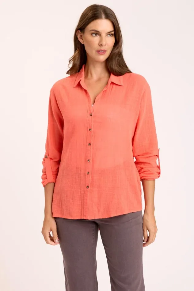 Porter Blouse Papaya Clothing XCVI ShirtsBlouses