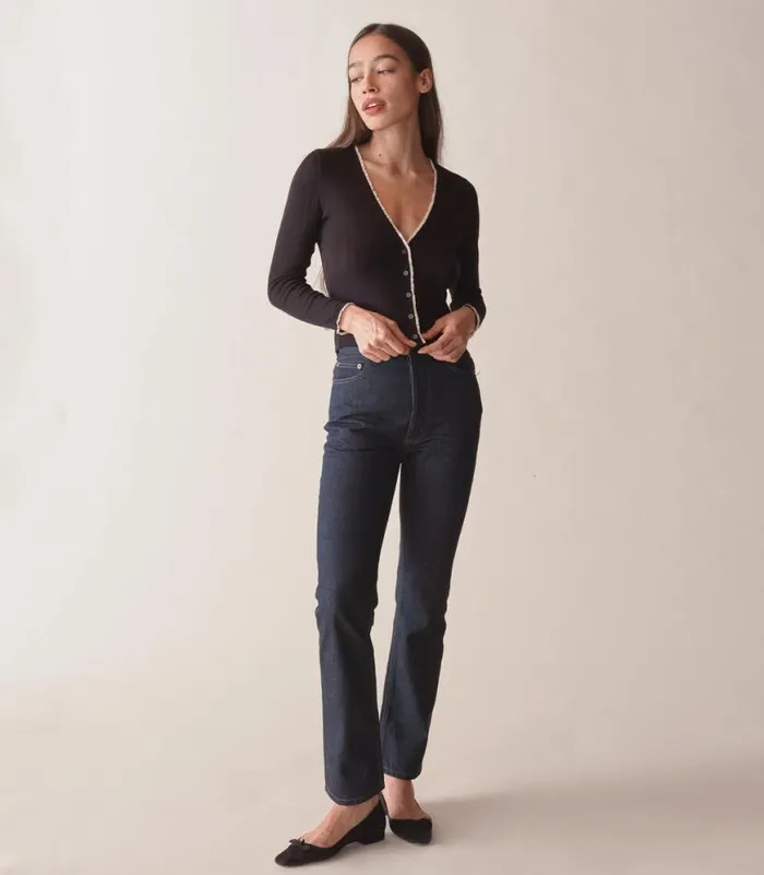 PRESLEY CARDIGAN Black Shop DEN Knitwear